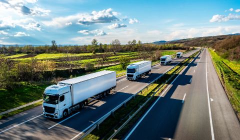 Truck snelweg regional meerdere trucks